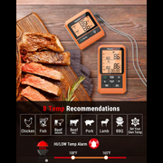 LABART TP826 Wireless Dual Meat Probe Cooking Thermometer with HI/Low Alert, IPX4 Food Grill Thermometer